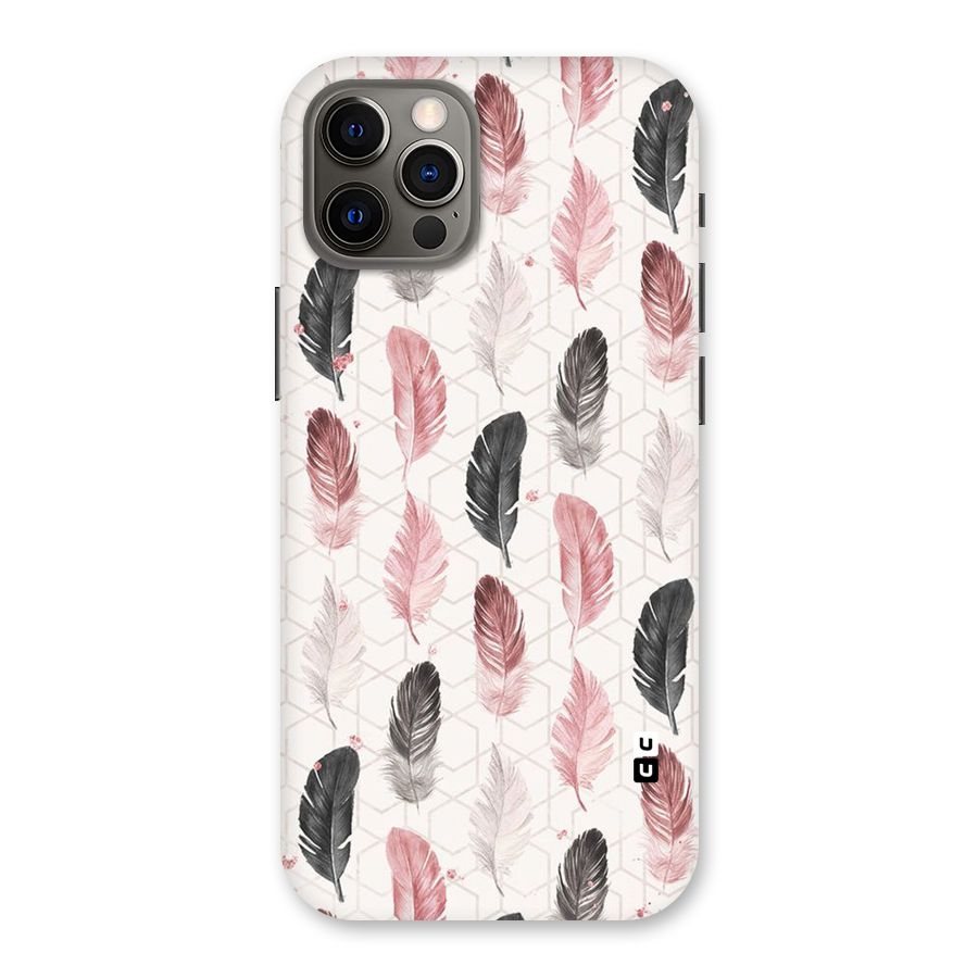 Feather Line Pattern Back Case for iPhone 12 Pro