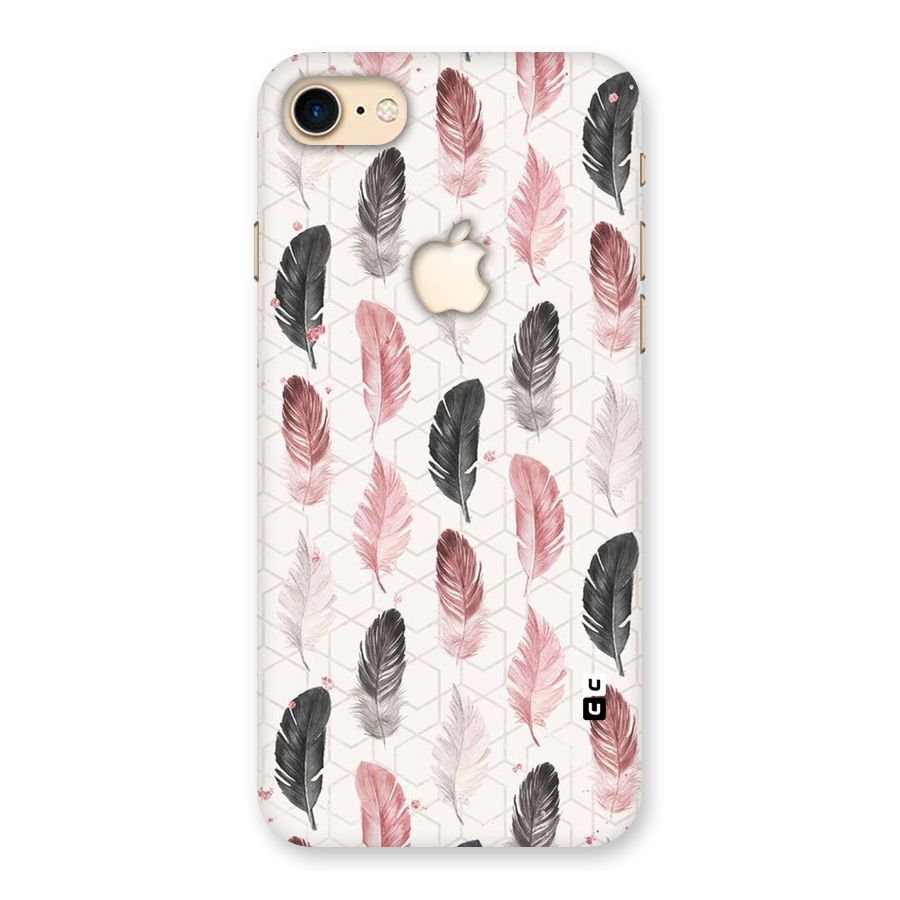 Feather Line Pattern Back Case for iPhone 7 Apple Cut