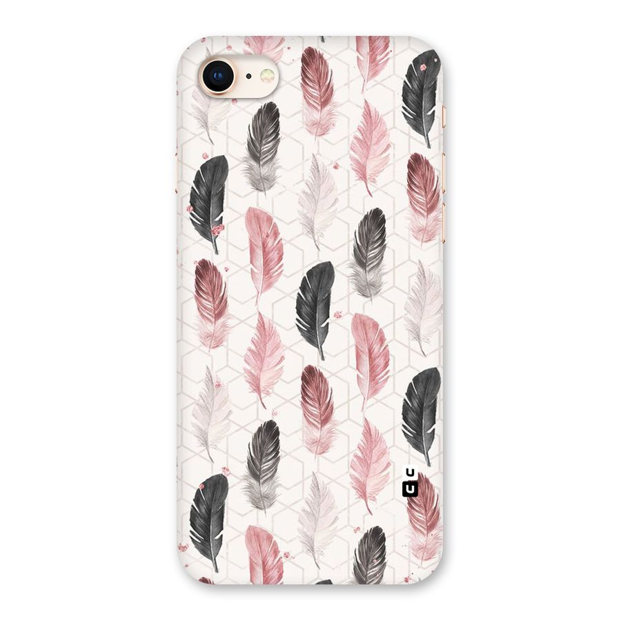 Feather Line Pattern Back Case for iPhone 8