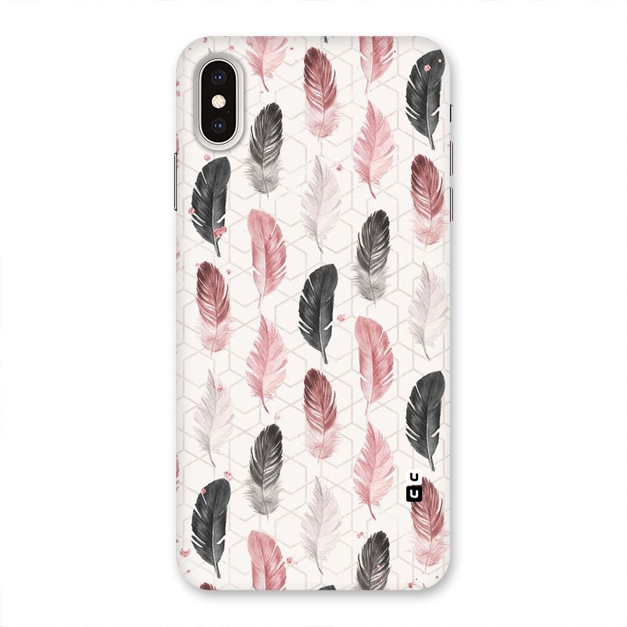 Feather Line Pattern Back Case for iPhone XS Max