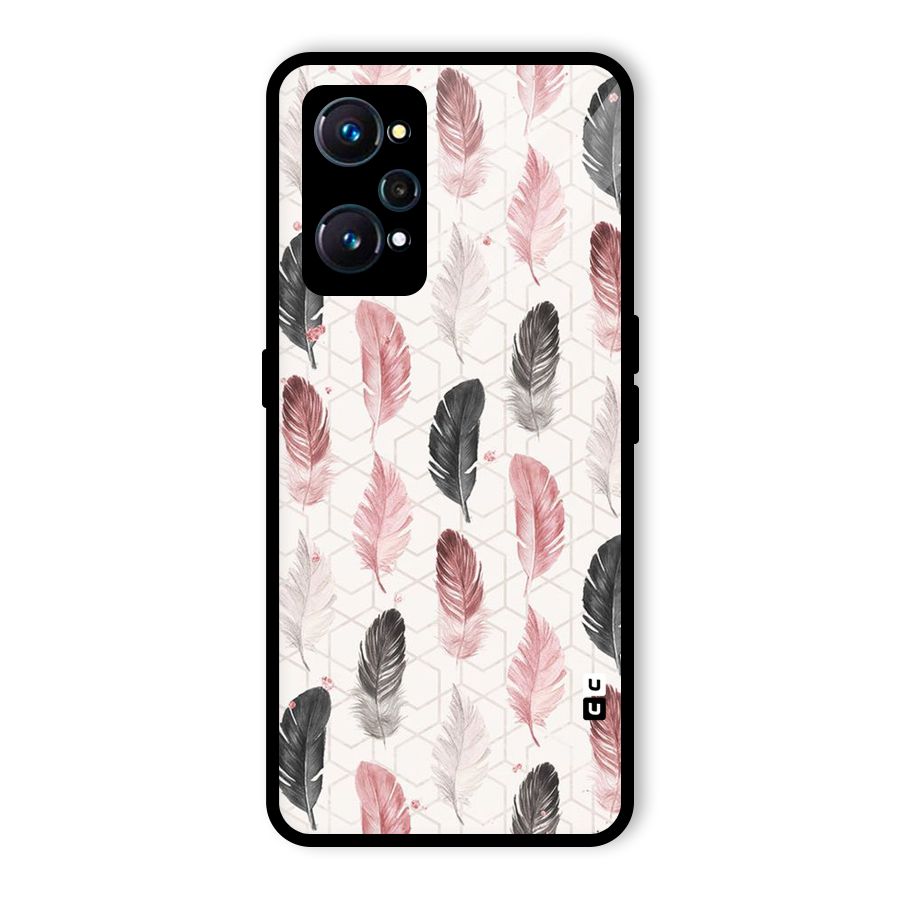 Feather Line Pattern Glass Back Case for Realme GT Neo2