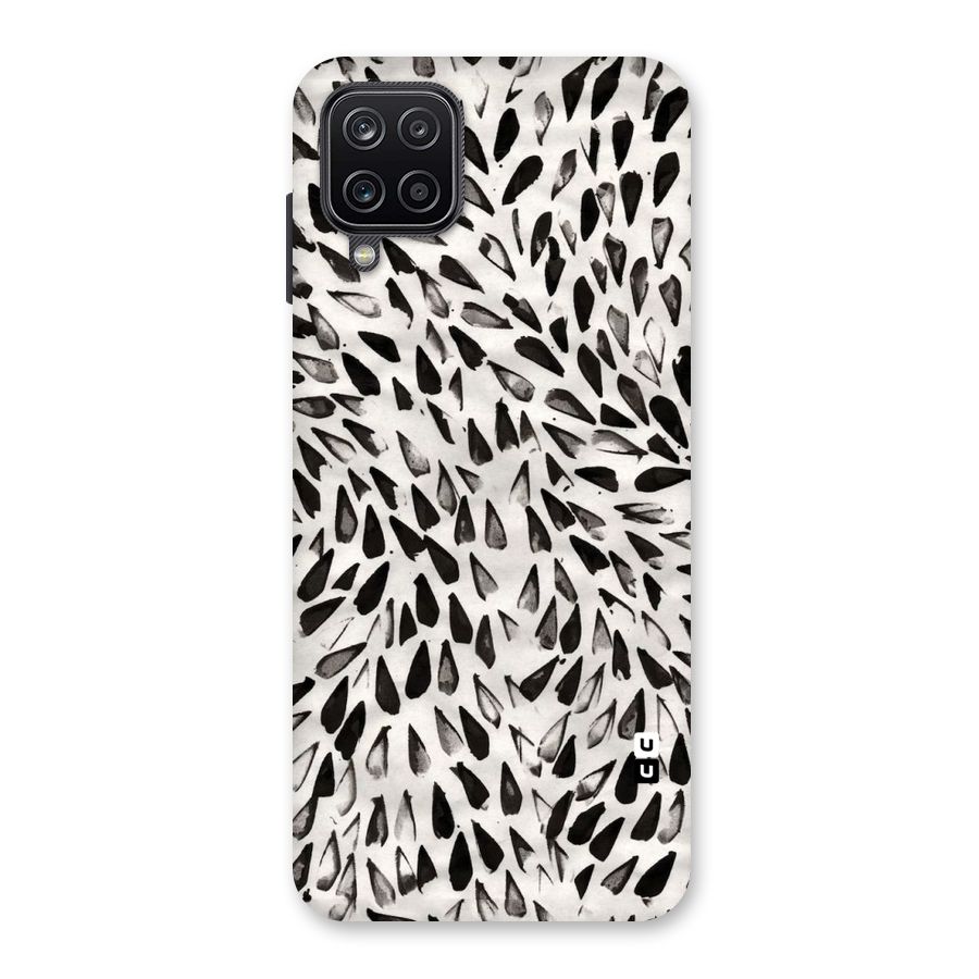 Feather Pattern Colorless Back Case for Galaxy A12