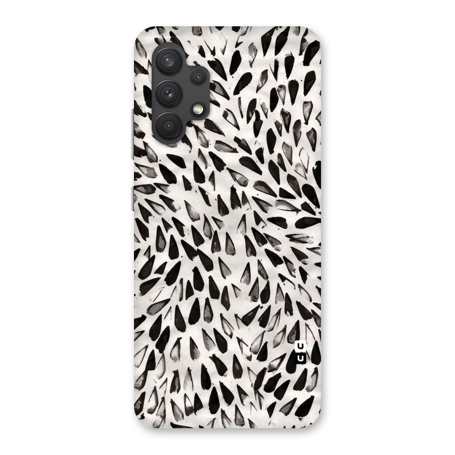 Feather Pattern Colorless Back Case for Galaxy A32