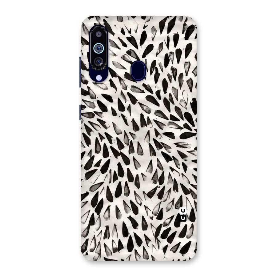 Feather Pattern Colorless Back Case for Galaxy A60