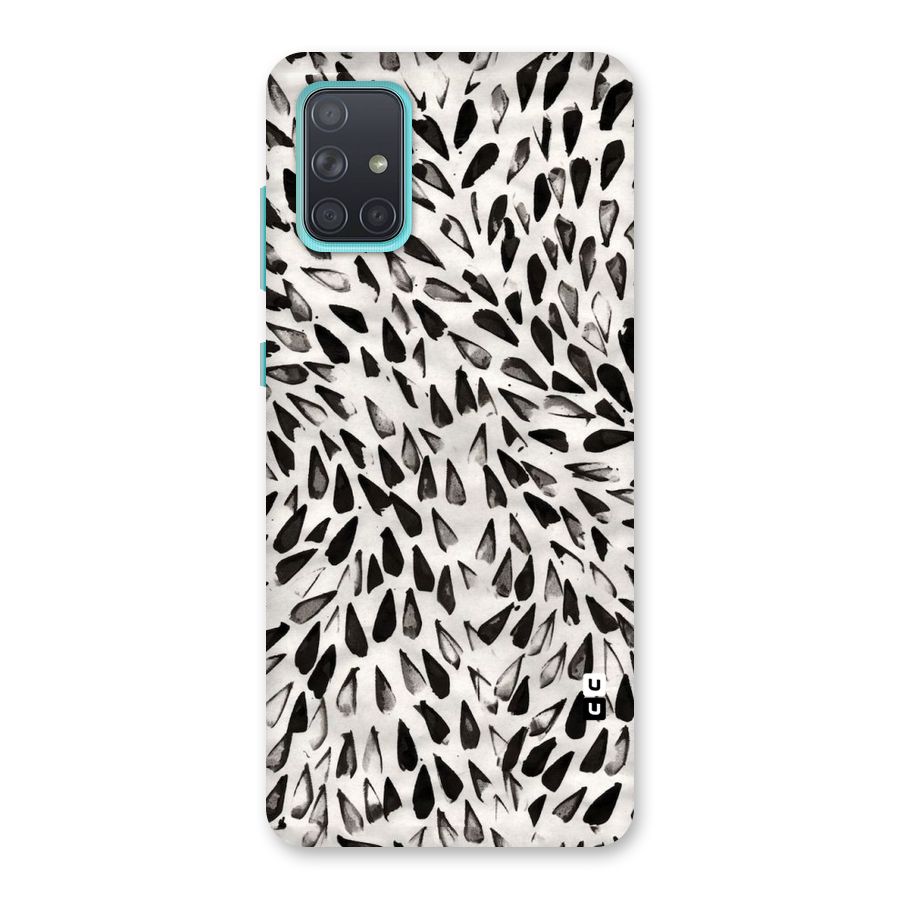 Feather Pattern Colorless Back Case for Galaxy A71