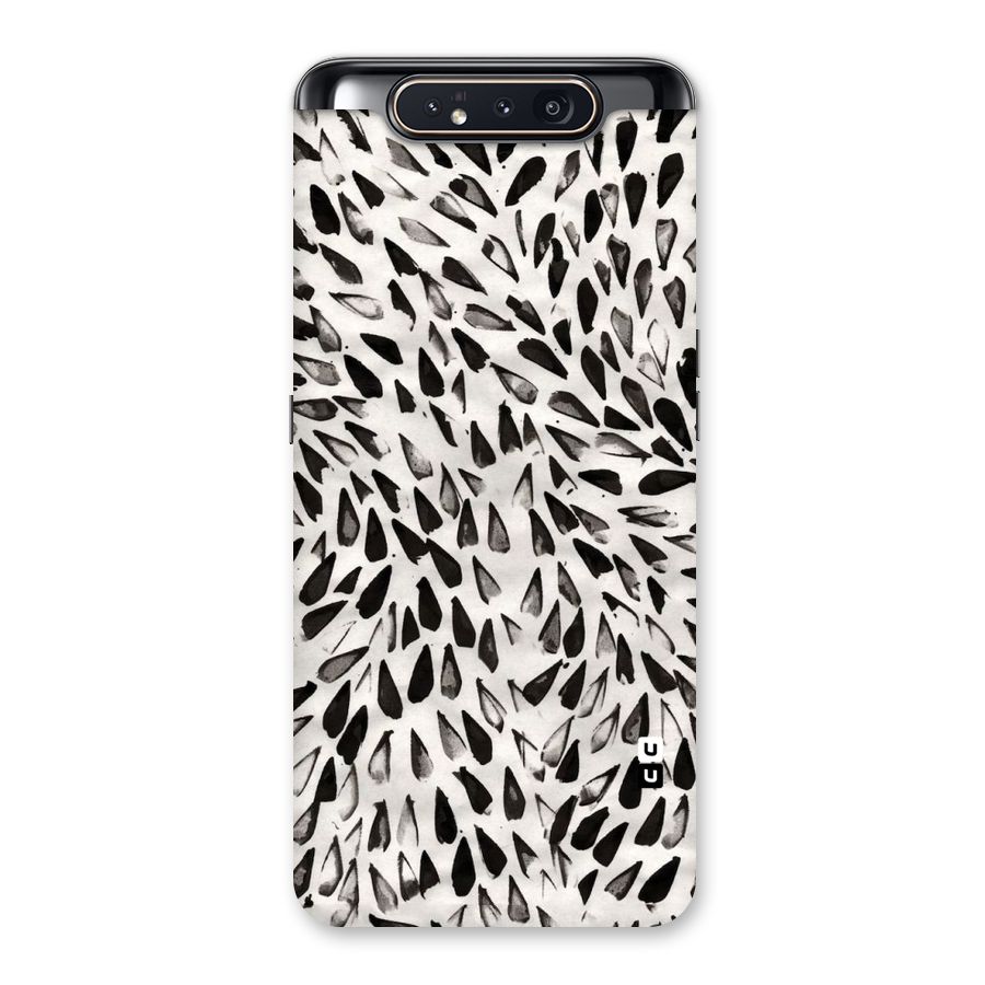 Feather Pattern Colorless Back Case for Galaxy A80