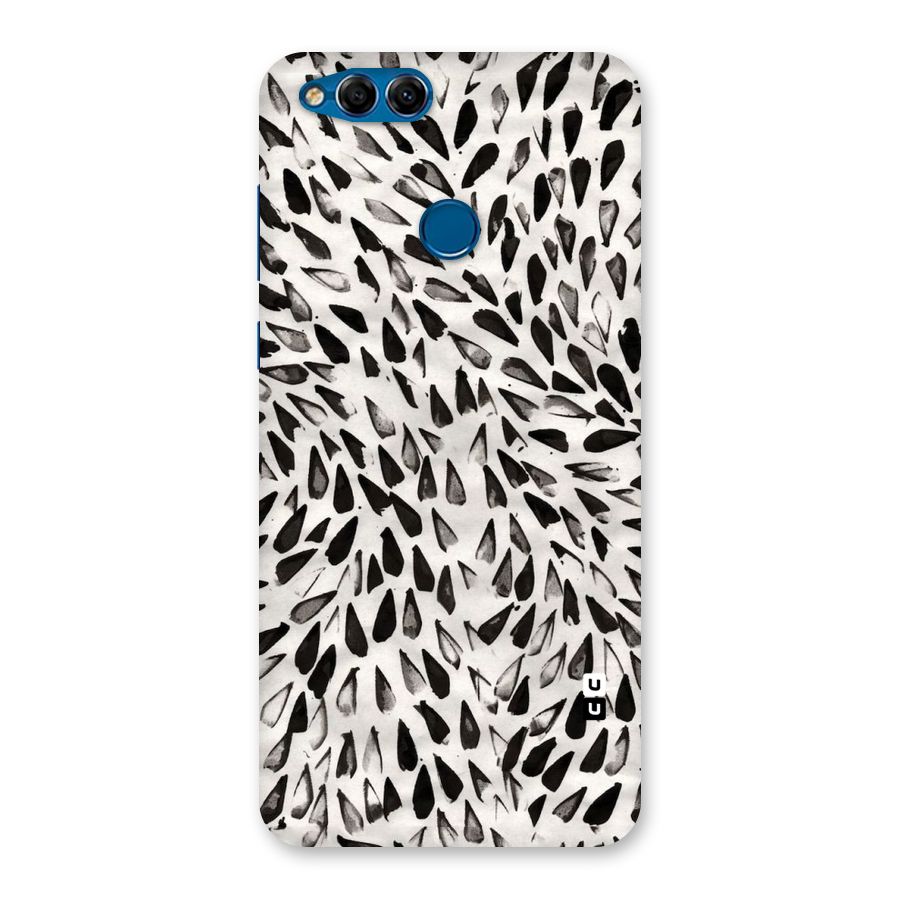 Feather Pattern Colorless Back Case for Honor 7X