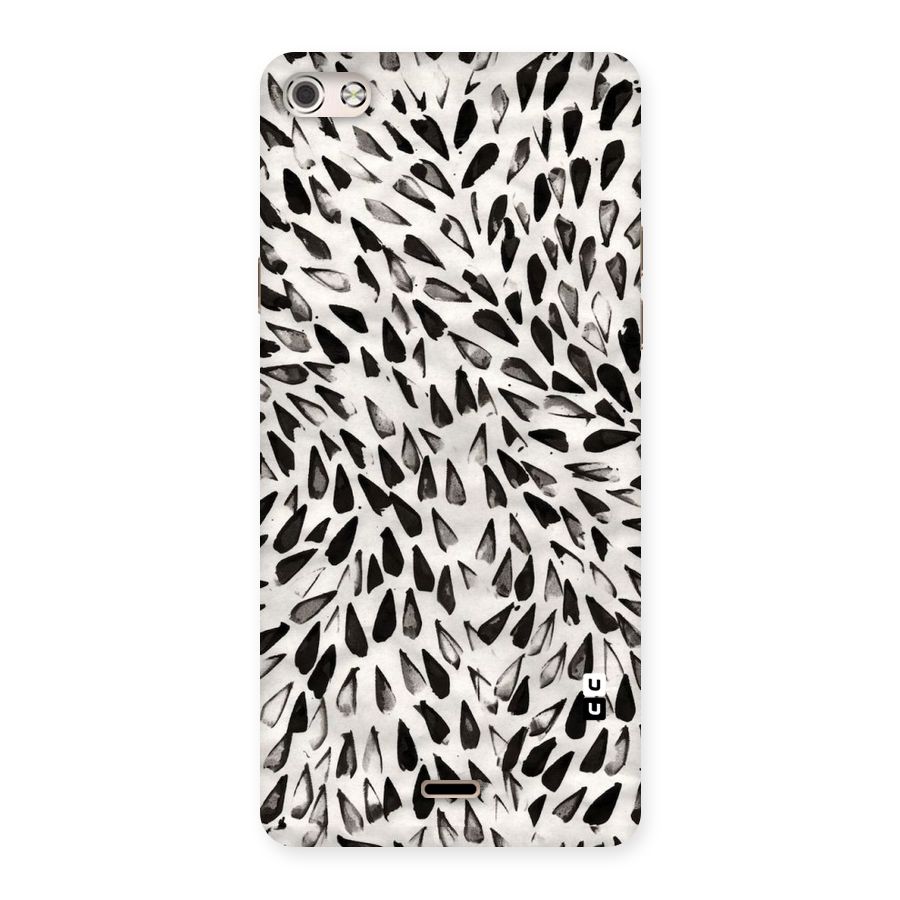 Feather Pattern Colorless Back Case for Micromax Canvas Silver 5