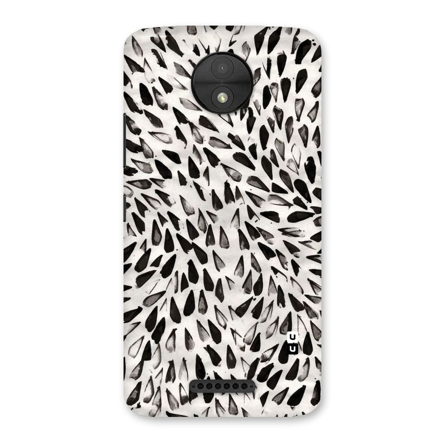 Feather Pattern Colorless Back Case for Moto C
