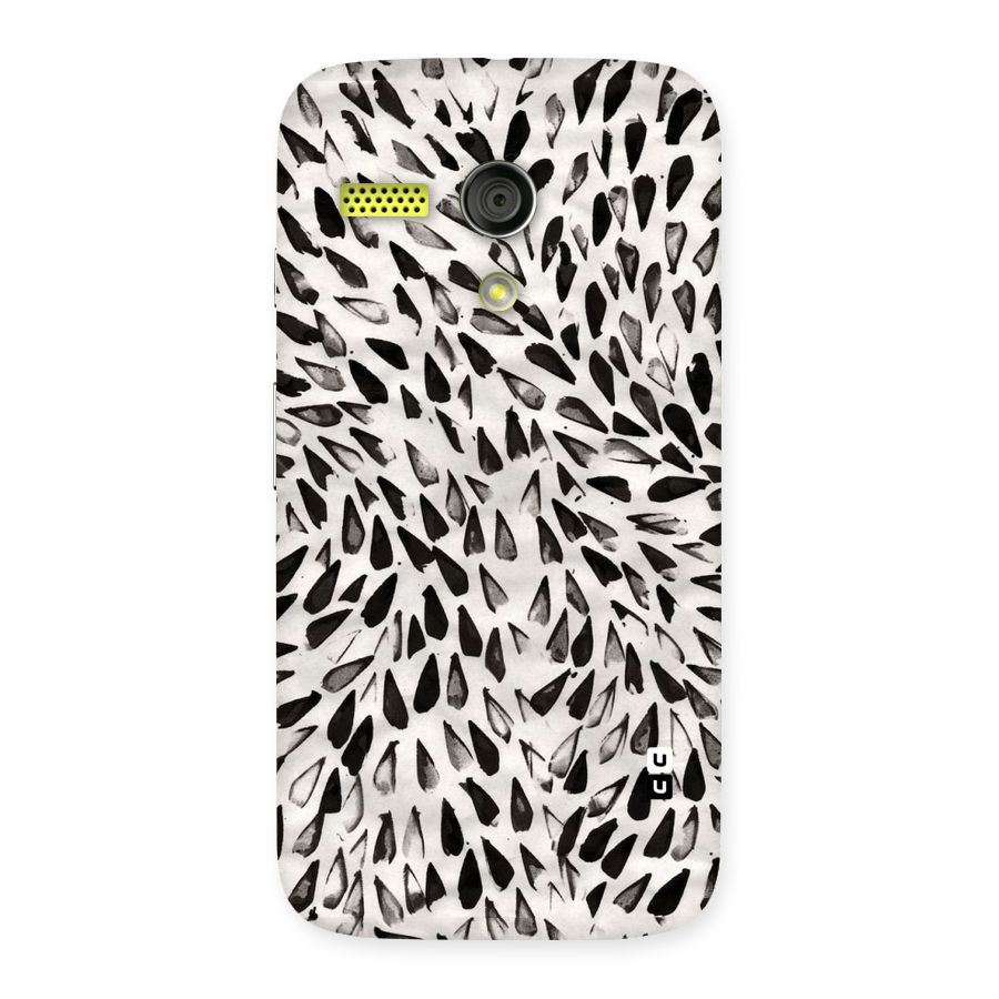 Feather Pattern Colorless Back Case for Moto G