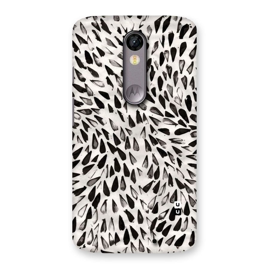 Feather Pattern Colorless Back Case for Moto X Force