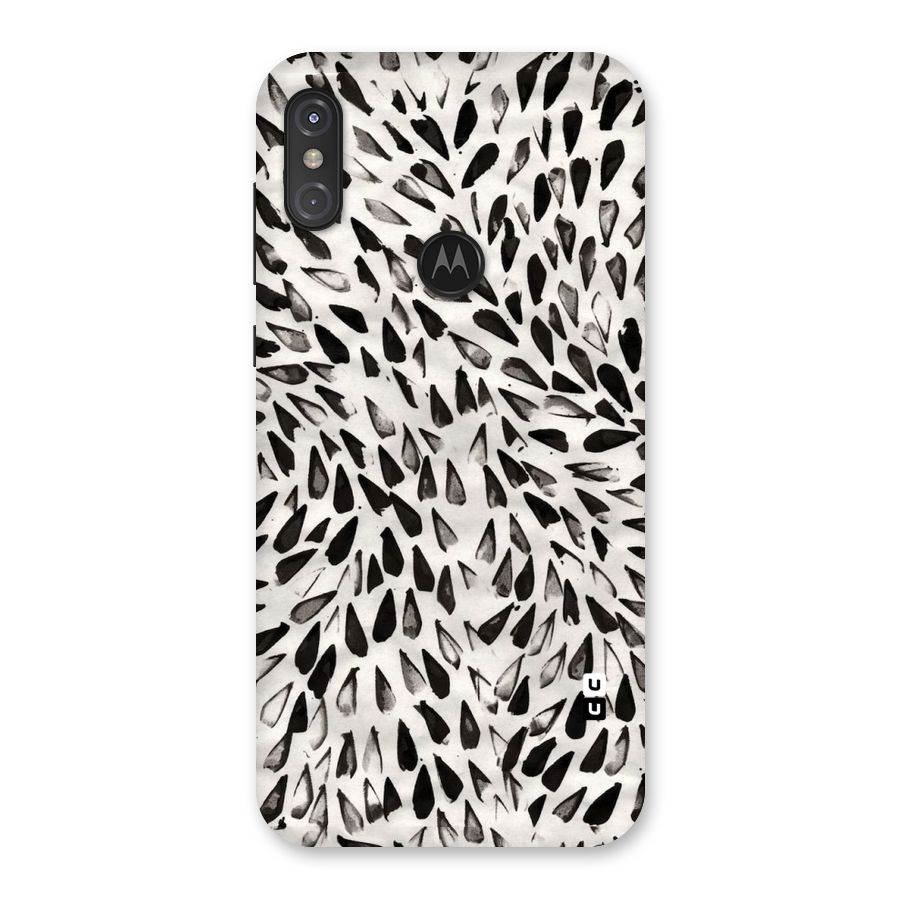 Feather Pattern Colorless Back Case for Motorola One Power
