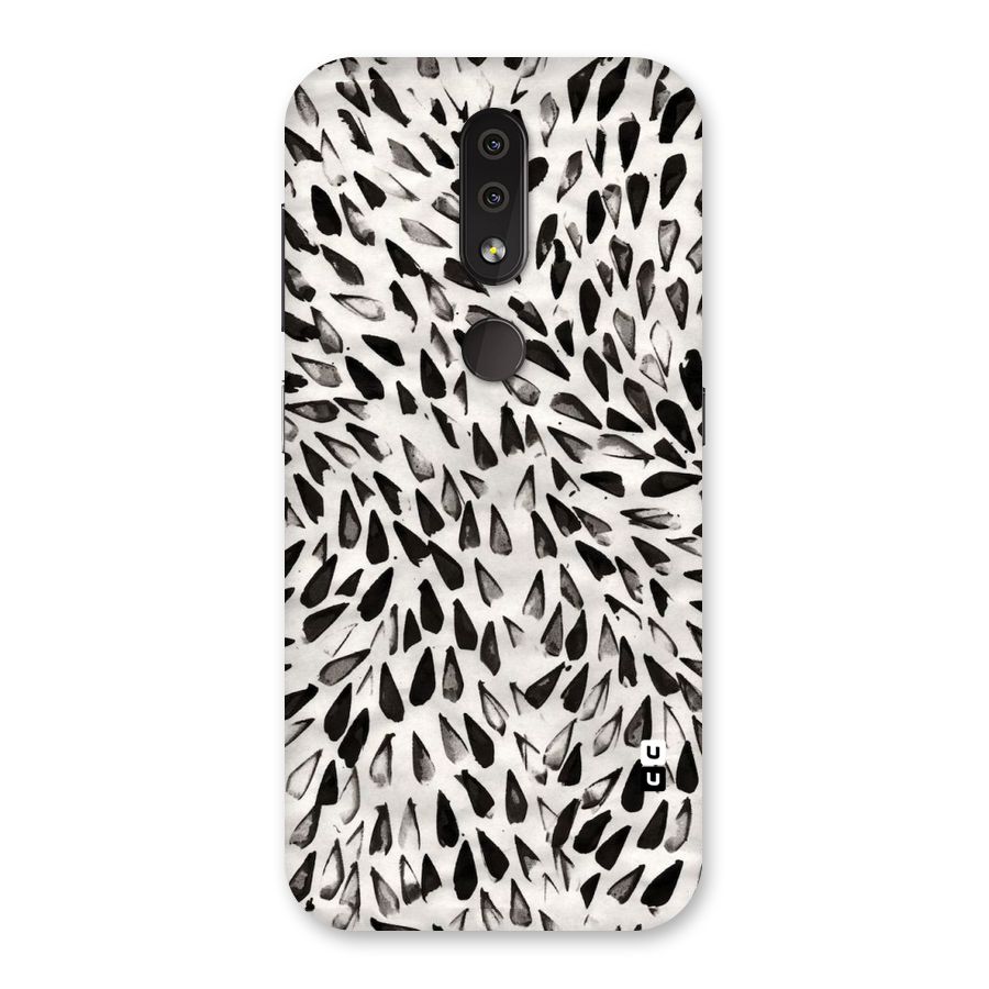 Feather Pattern Colorless Back Case for Nokia 4.2