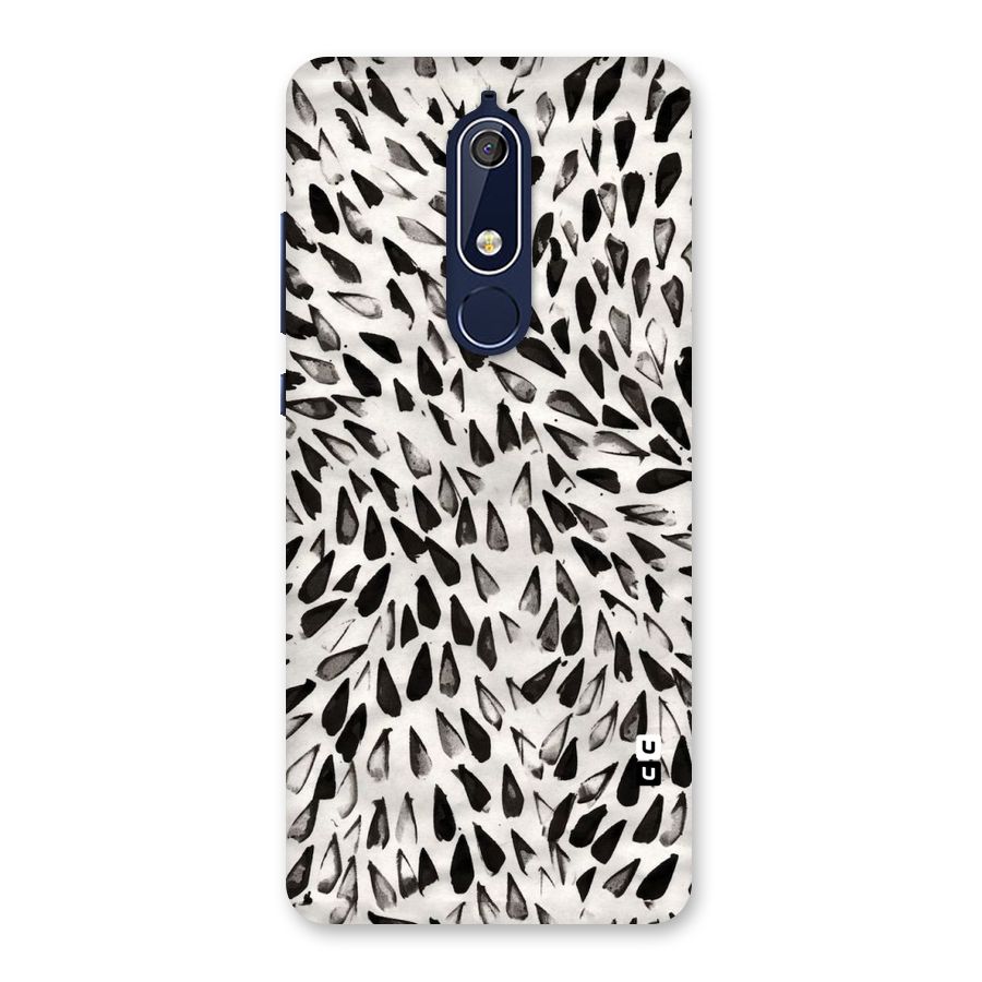 Feather Pattern Colorless Back Case for Nokia 5.1