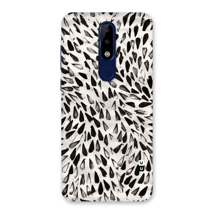 Feather Pattern Colorless Back Case for Nokia 5.1 Plus