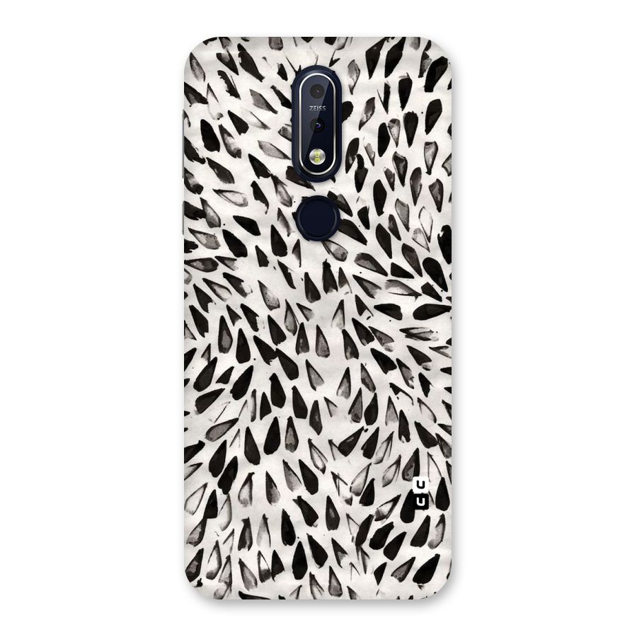 Feather Pattern Colorless Back Case for Nokia 7.1