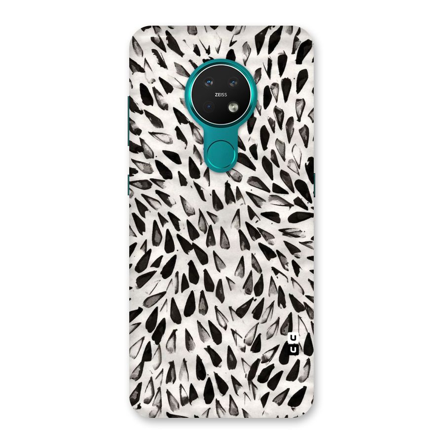 Feather Pattern Colorless Back Case for Nokia 7.2