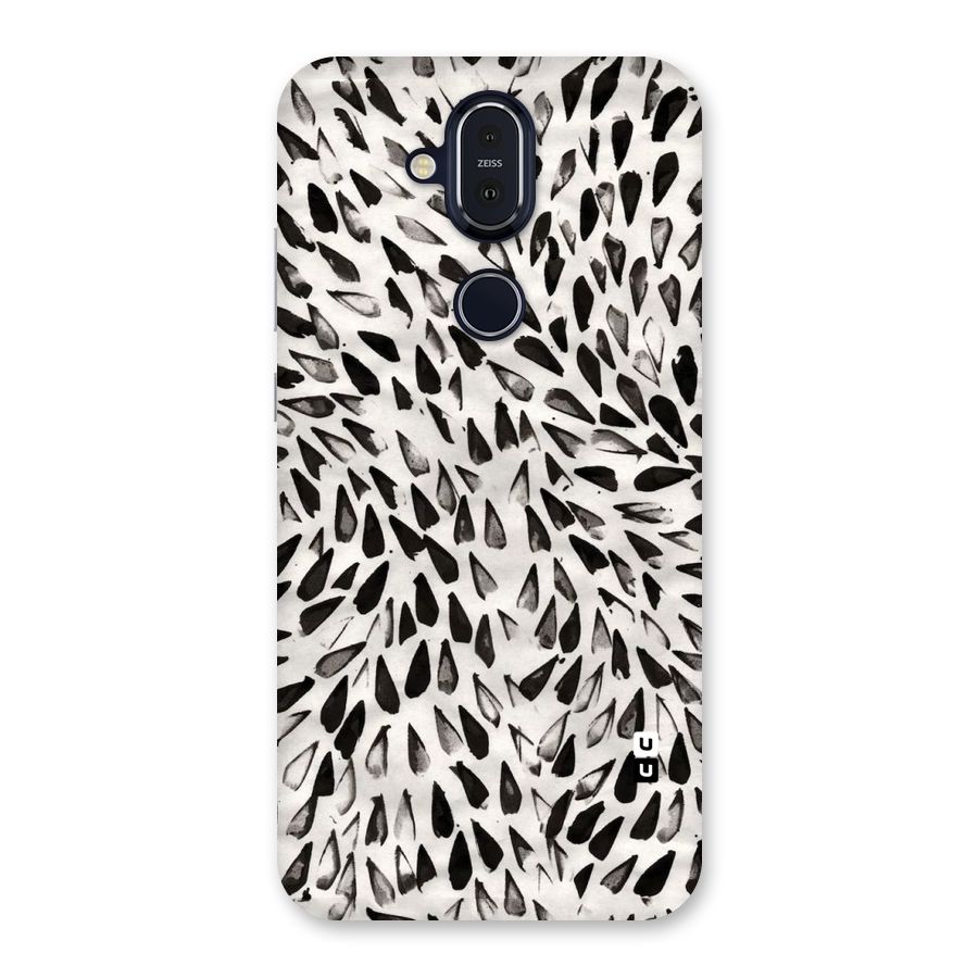 Feather Pattern Colorless Back Case for Nokia 8.1