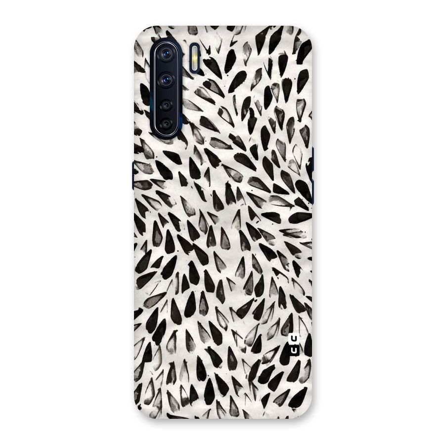 Feather Pattern Colorless Back Case for Oppo F15