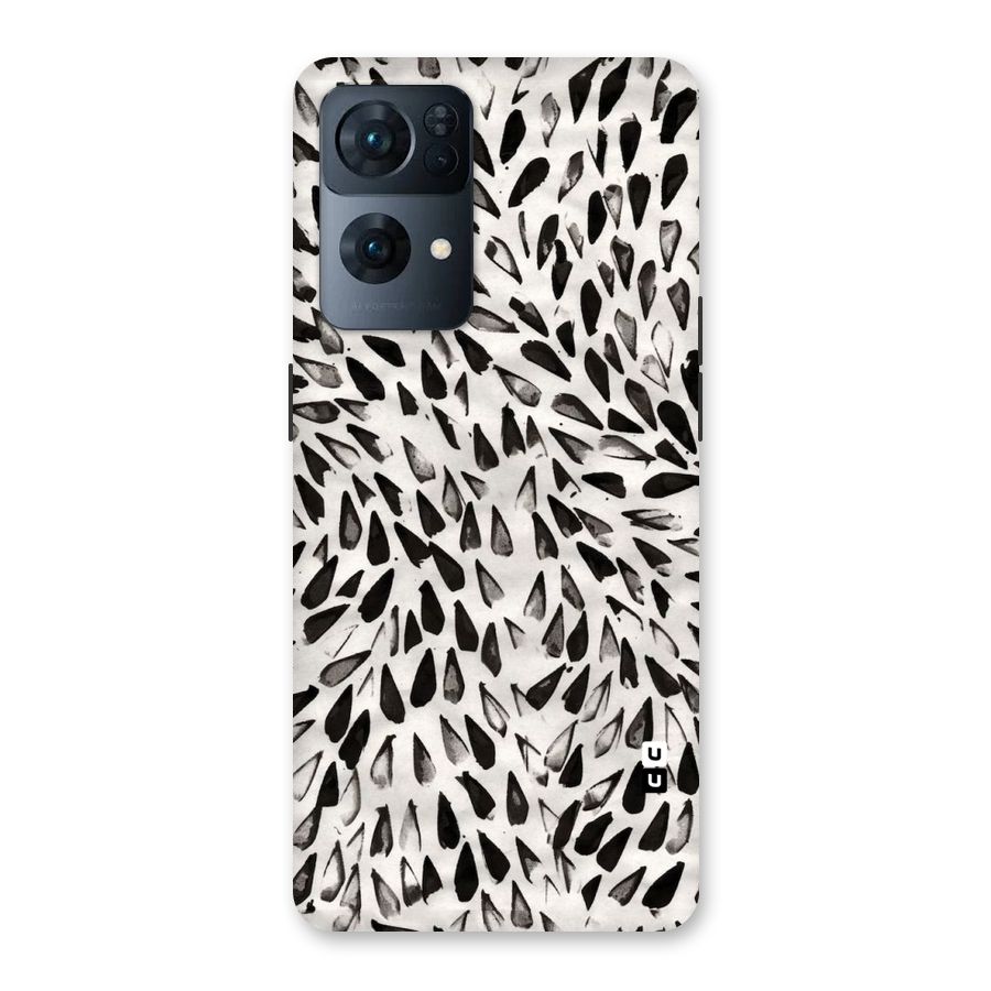 Feather Pattern Colorless Back Case for Oppo Reno7 Pro 5G