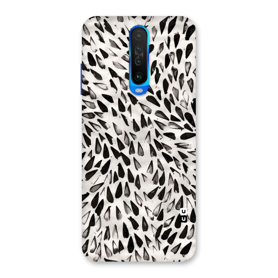 Feather Pattern Colorless Back Case for Poco X2
