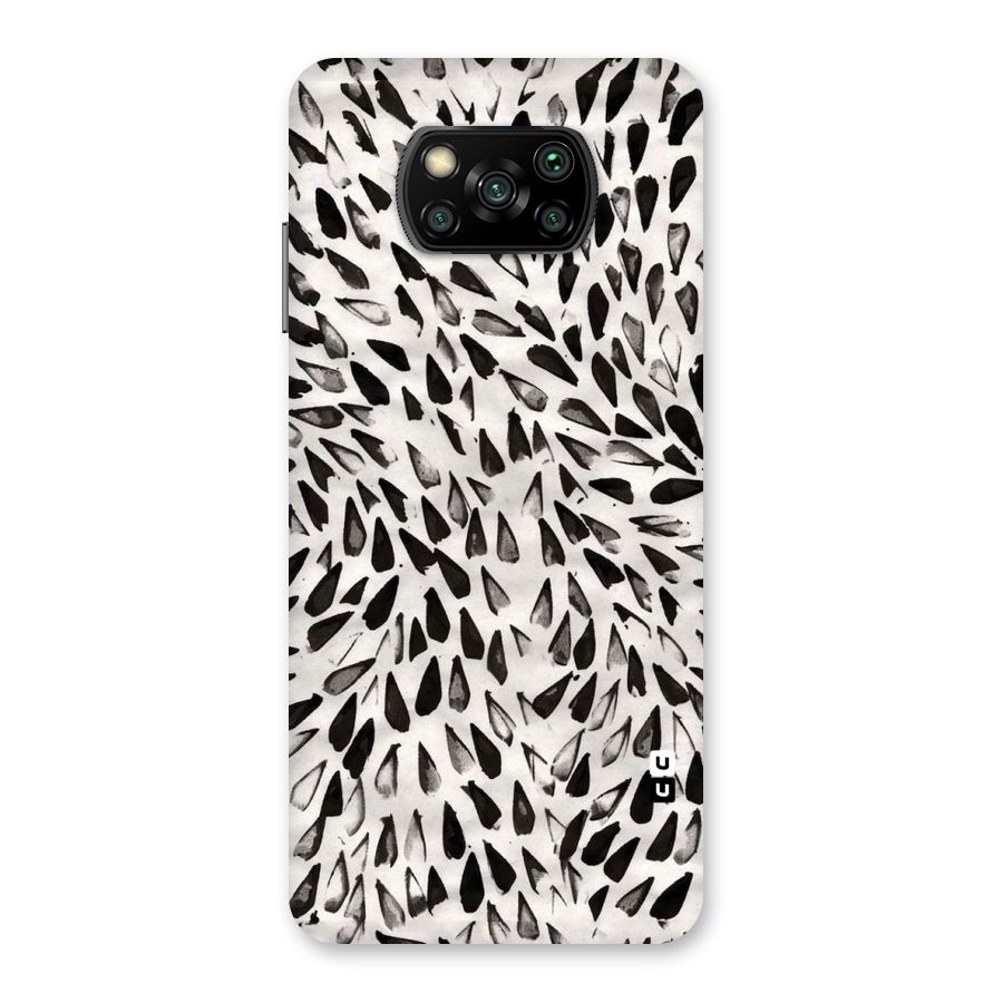 Feather Pattern Colorless Back Case for Poco X3