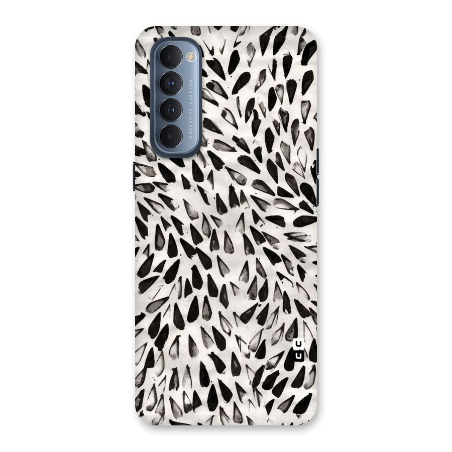 Feather Pattern Colorless Back Case for Reno4 Pro
