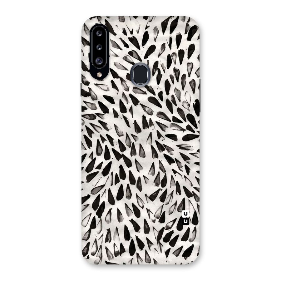 Feather Pattern Colorless Back Case for Samsung Galaxy A20s