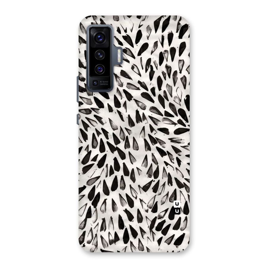 Feather Pattern Colorless Back Case for Vivo X50