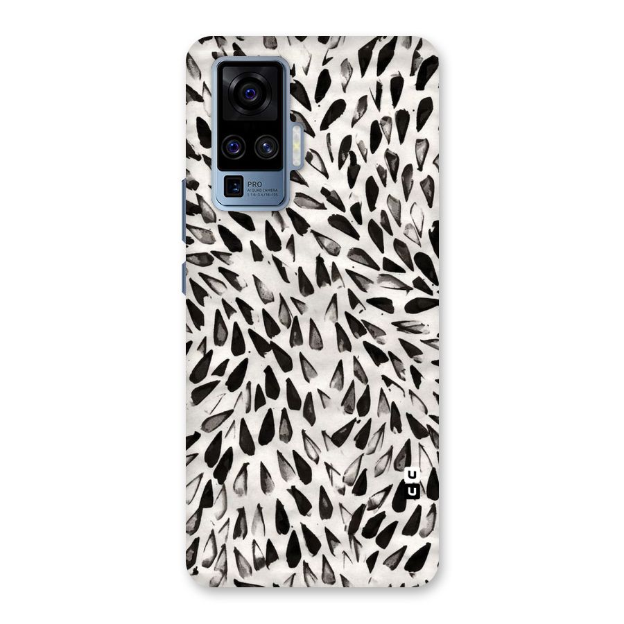 Feather Pattern Colorless Back Case for Vivo X50 Pro