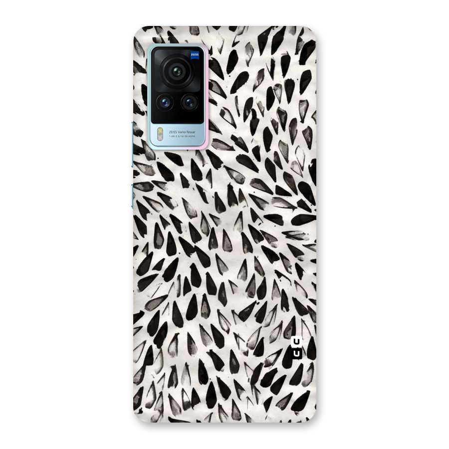 Feather Pattern Colorless Back Case for Vivo X60 Pro