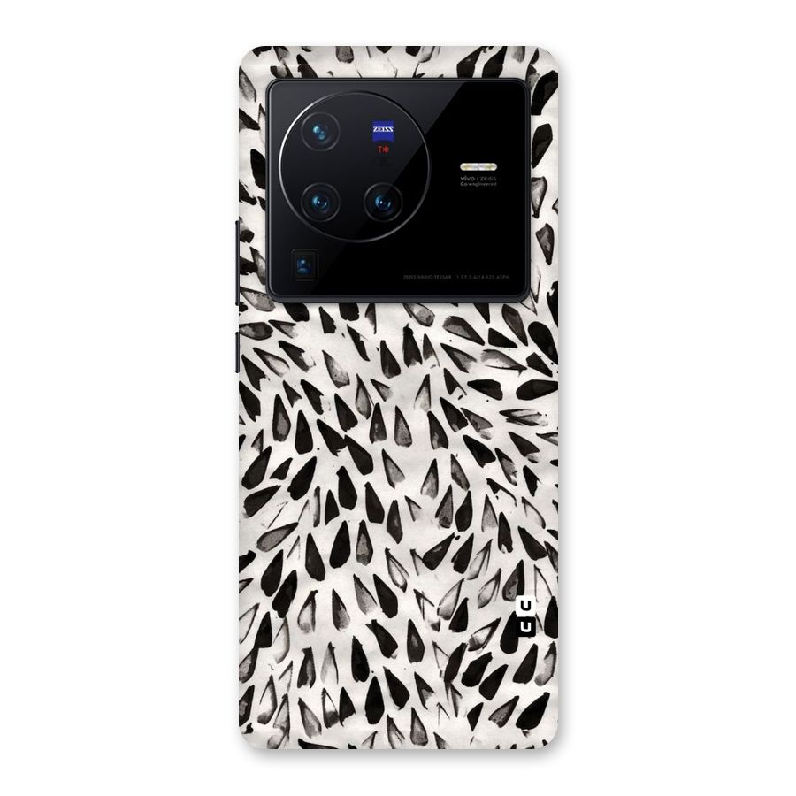 Feather Pattern Colorless Back Case for Vivo X80 Pro