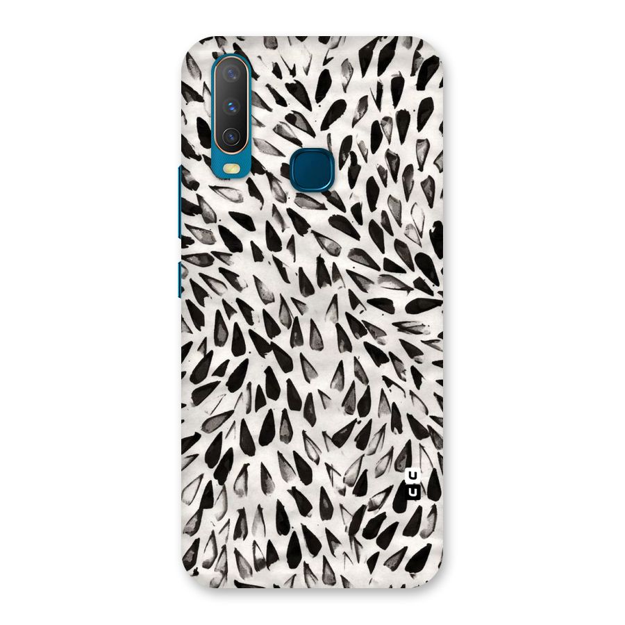 Feather Pattern Colorless Back Case for Vivo Y17