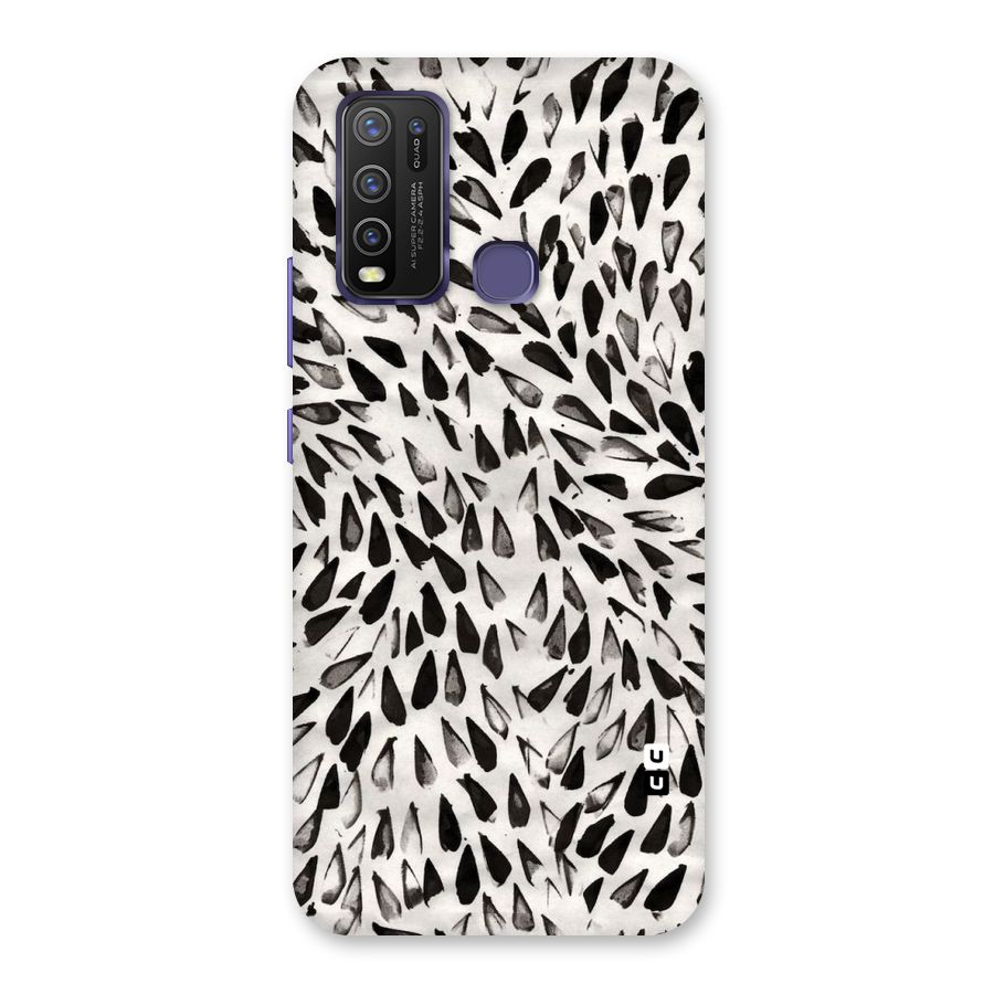 Feather Pattern Colorless Back Case for Vivo Y50