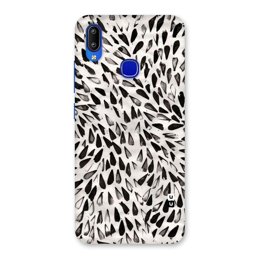 Feather Pattern Colorless Back Case for Vivo Y91