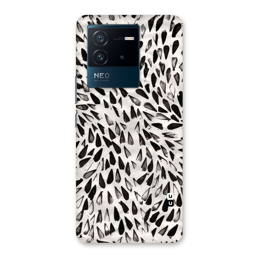 Feather Pattern Colorless Back Case for Vivo iQOO Neo 6 5G