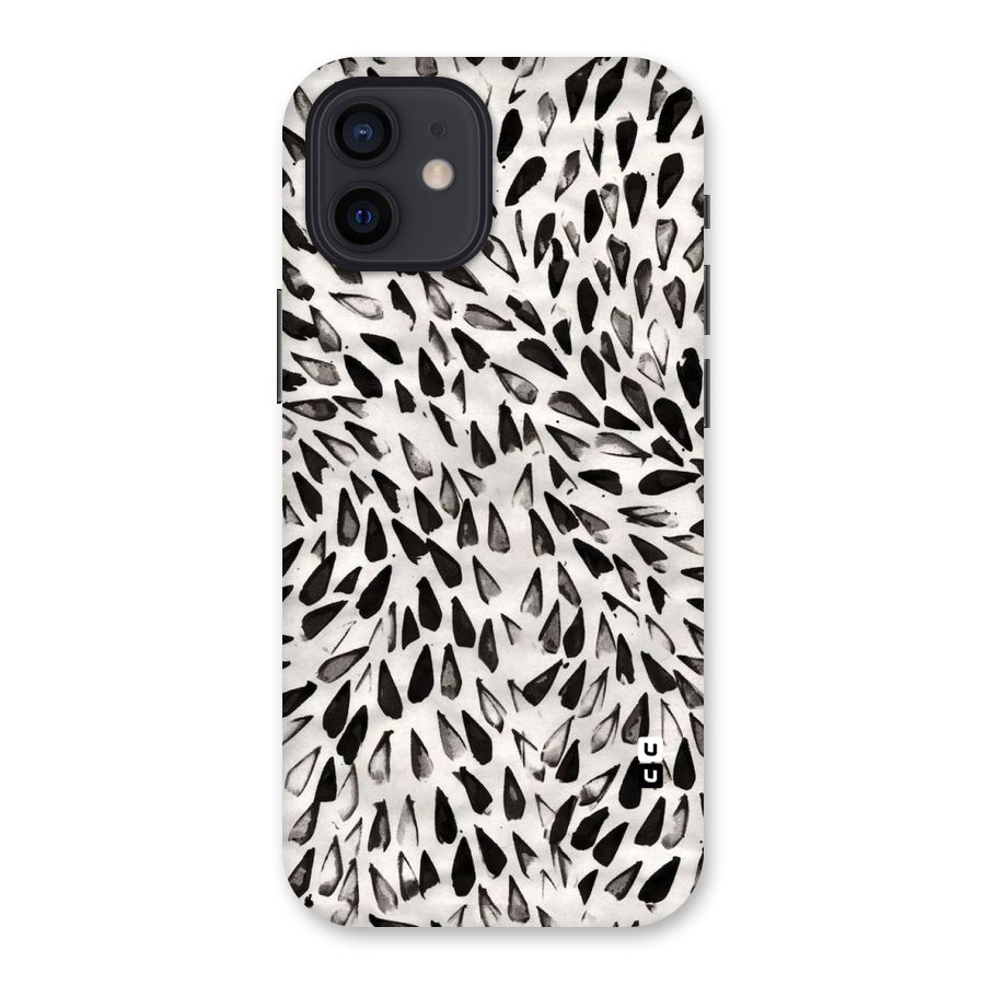 Feather Pattern Colorless Back Case for iPhone 12