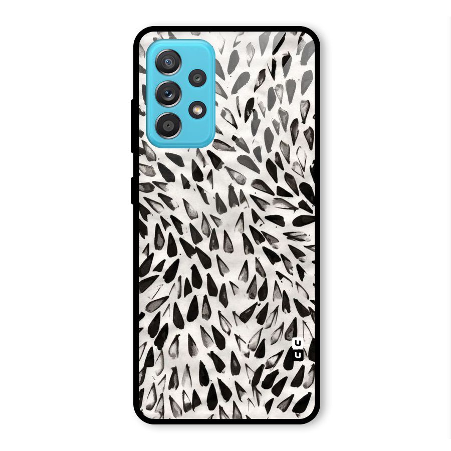 Feather Pattern Colorless Glass Back Case for Galaxy A52s 5G