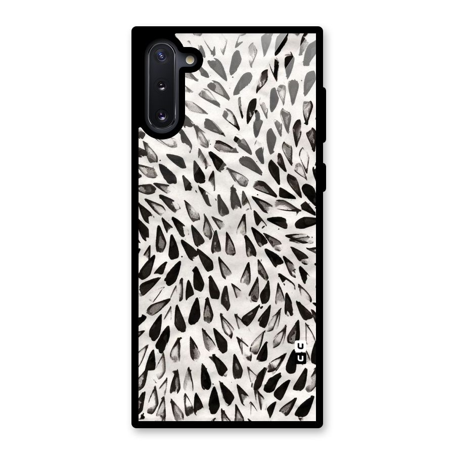 Feather Pattern Colorless Glass Back Case for Galaxy Note 10