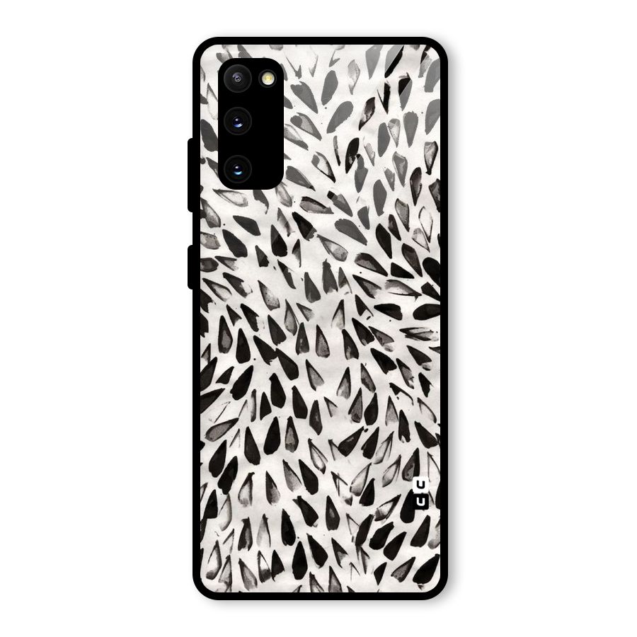 Feather Pattern Colorless Glass Back Case for Galaxy S20 FE 5G