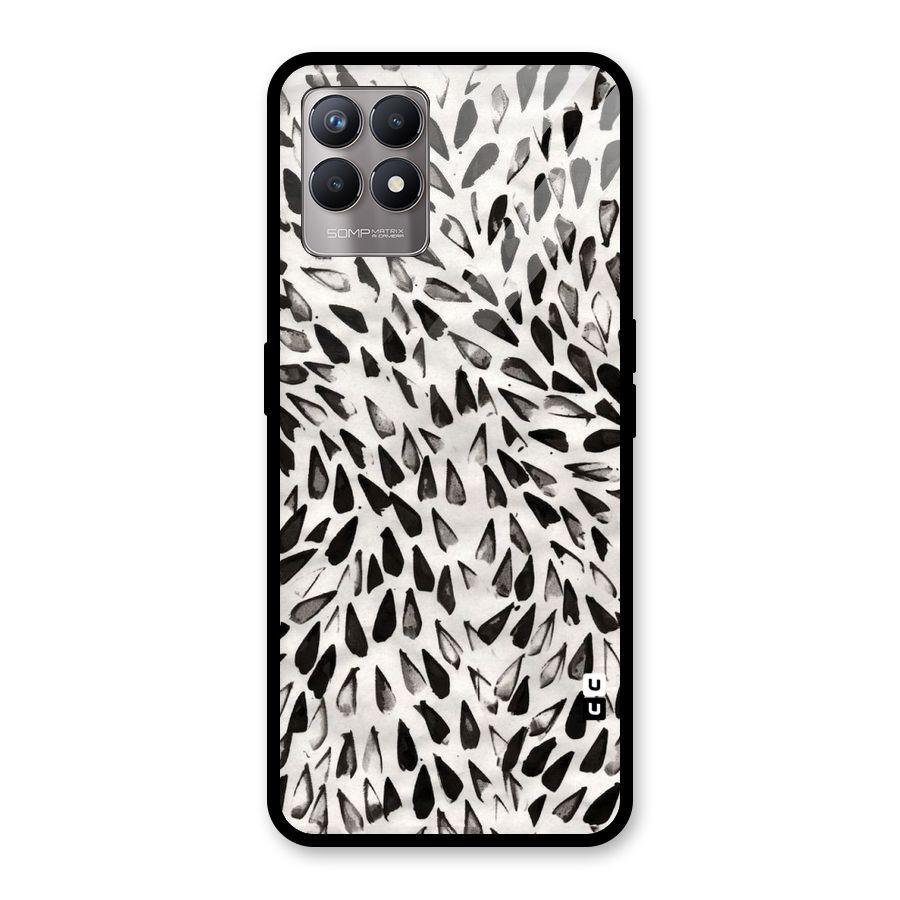 Feather Pattern Colorless Glass Back Case for Realme Narzo 50
