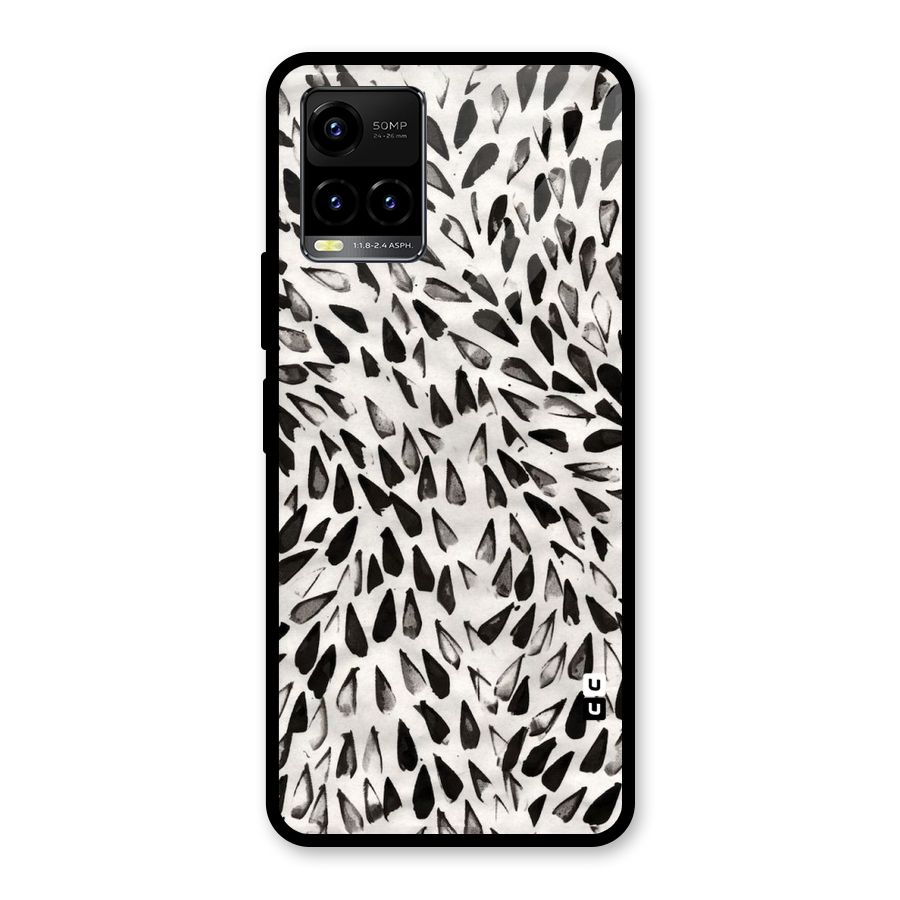Feather Pattern Colorless Glass Back Case for Vivo Y21A