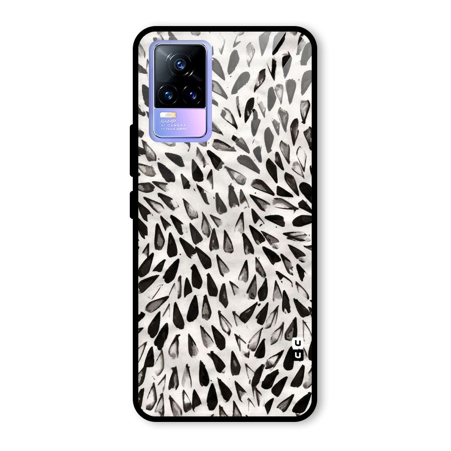 Feather Pattern Colorless Glass Back Case for Vivo Y73
