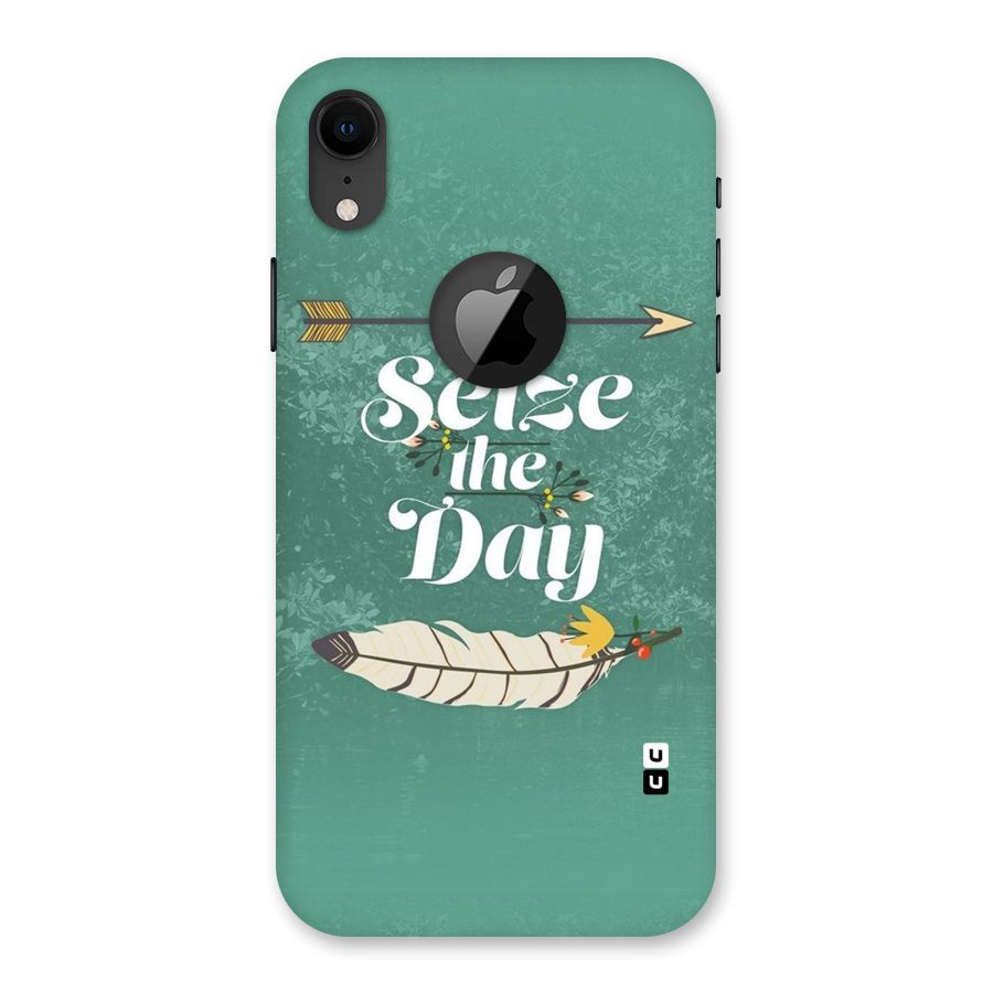 Feather Seize Back Case for iPhone XR Logo Cut