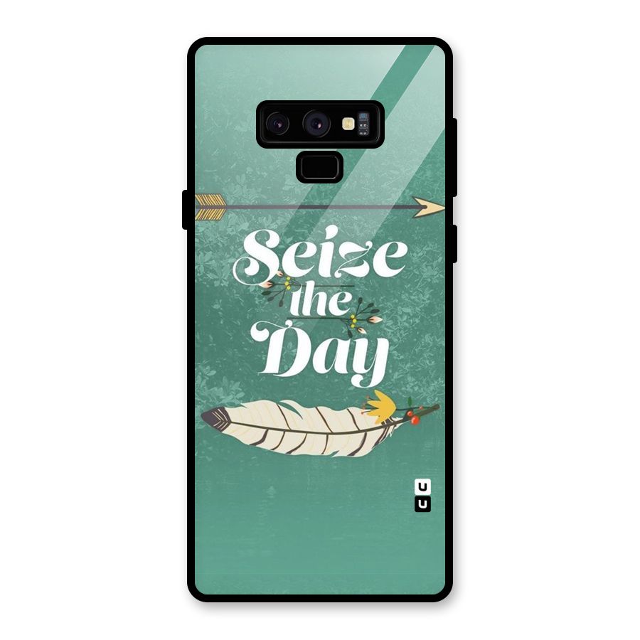 Feather Seize Glass Back Case for Galaxy Note 9