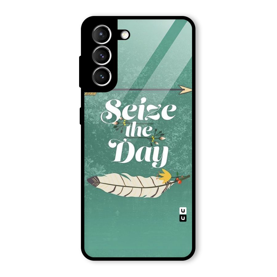 Feather Seize Glass Back Case for Galaxy S21 5G