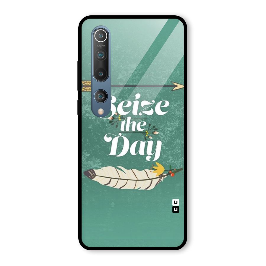 Feather Seize Glass Back Case for Mi 10