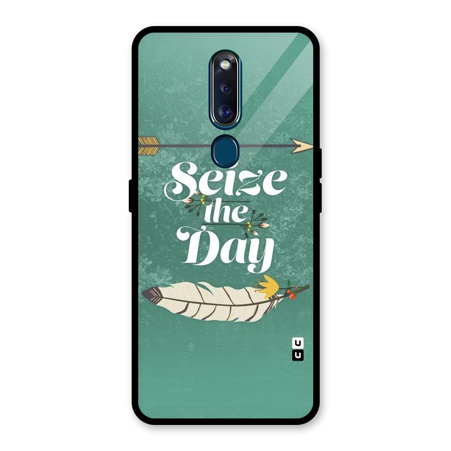 Feather Seize Glass Back Case for Oppo F11 Pro