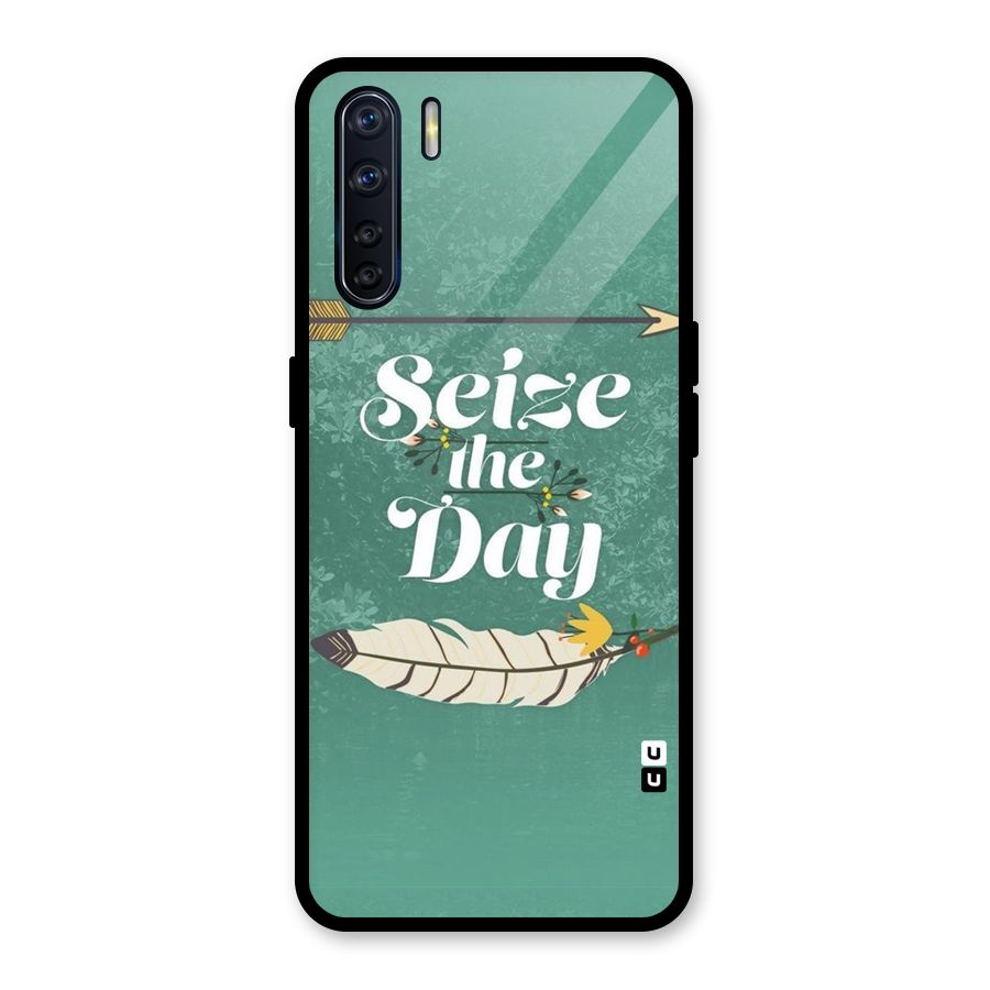 Feather Seize Glass Back Case for Oppo F15