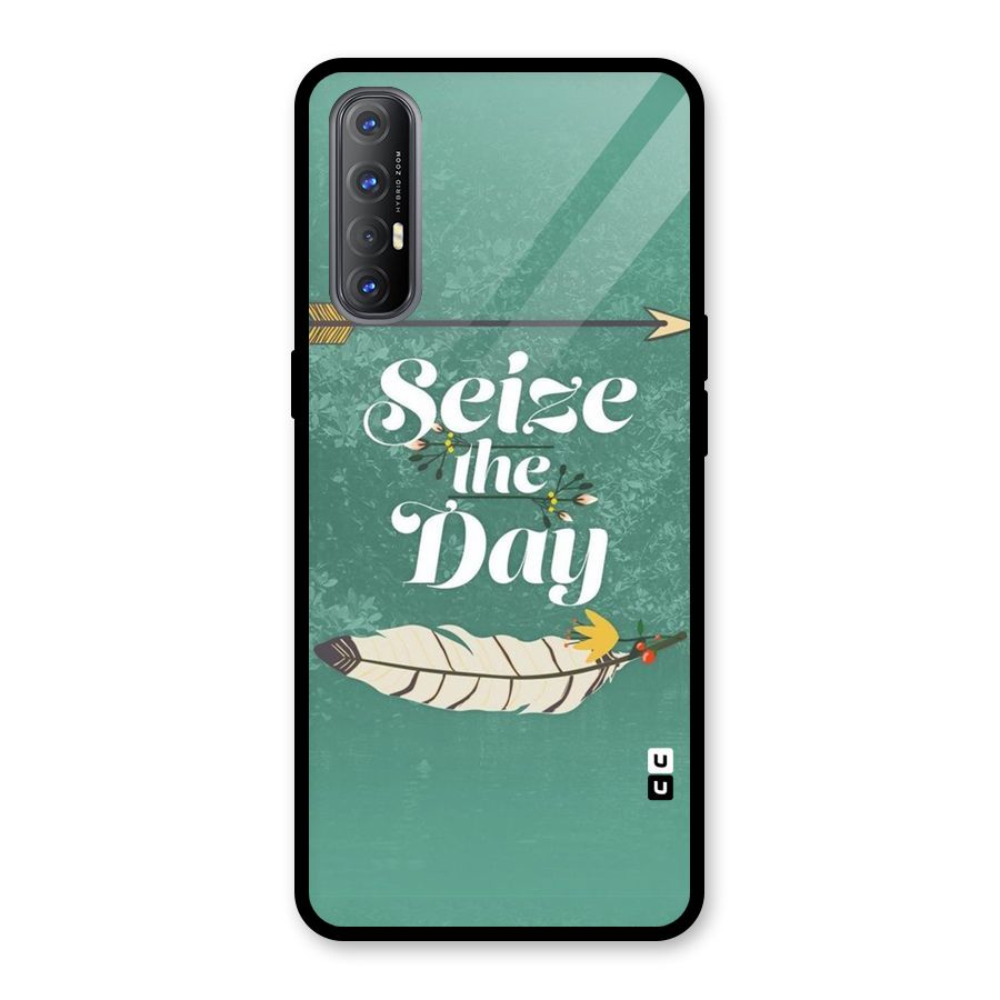 Feather Seize Glass Back Case for Oppo Reno3 Pro